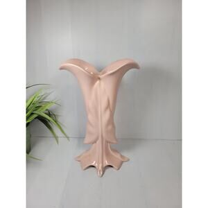 Vintage Camark Pottery Calla Lily Vase 598 Pink Art Pottery (small chip)